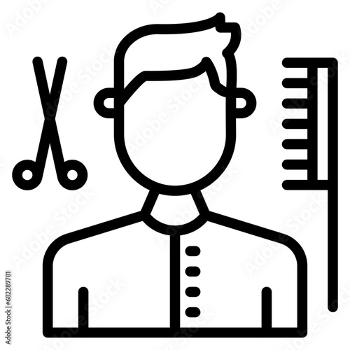Hairdresser Line Icon