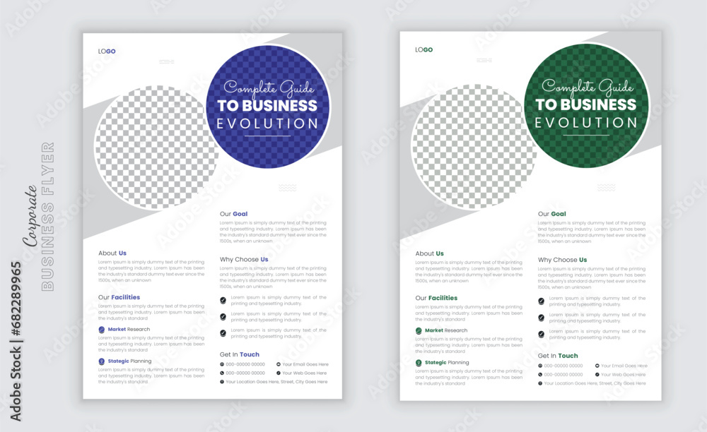 Naklejka premium Minimalist corporate business flyer design template
