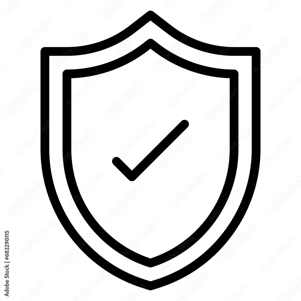 Sheild Line Icon Sheild Line Icon