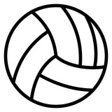 Volley Ball Line Icon