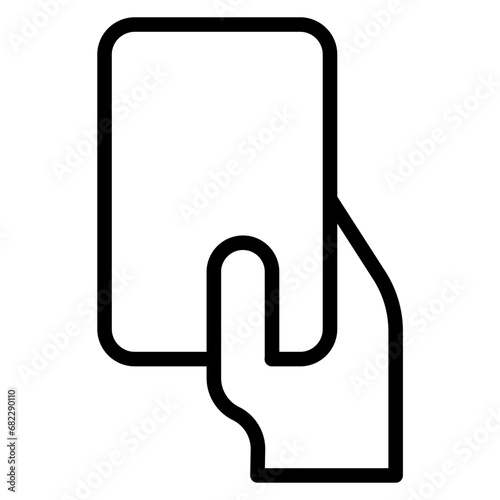 Red Card Line Icon