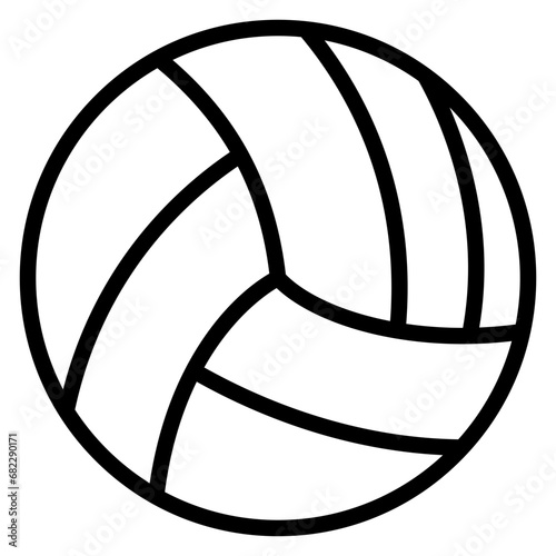 Volley Ball Line Icon photo