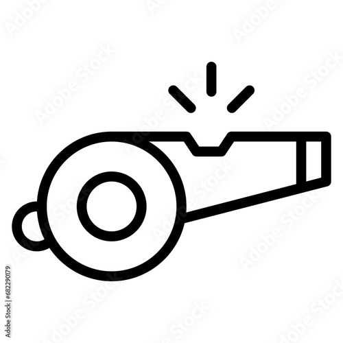 Whistle Line Icon