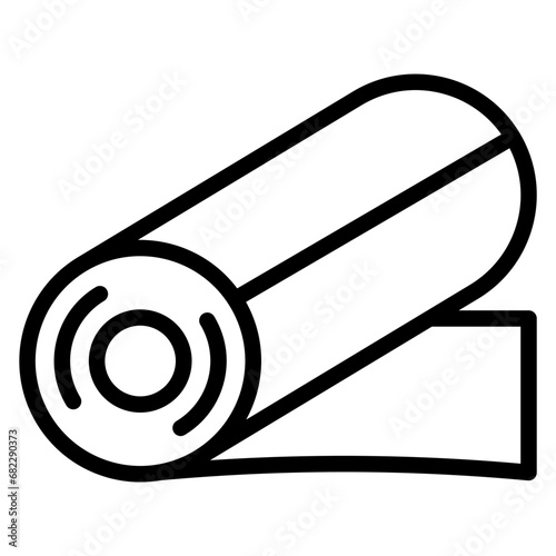 Rolled Steel Line Icon