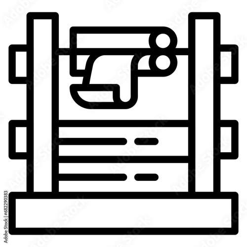Rolling Machine Line Icon
