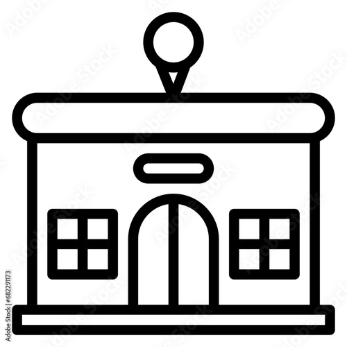 Clubhouse Line Icon