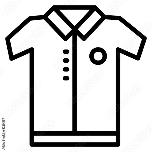 Golf Shirt Line Icon