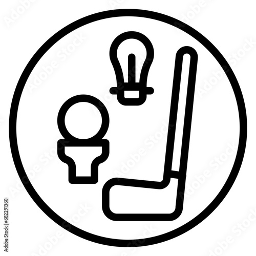 Golfing Tips Line Icon