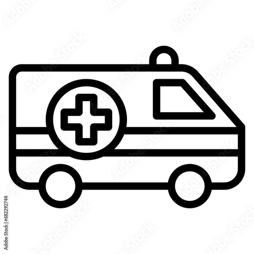 Emergency Road Service Line Icon