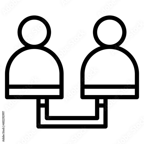 Codependency Line Icon