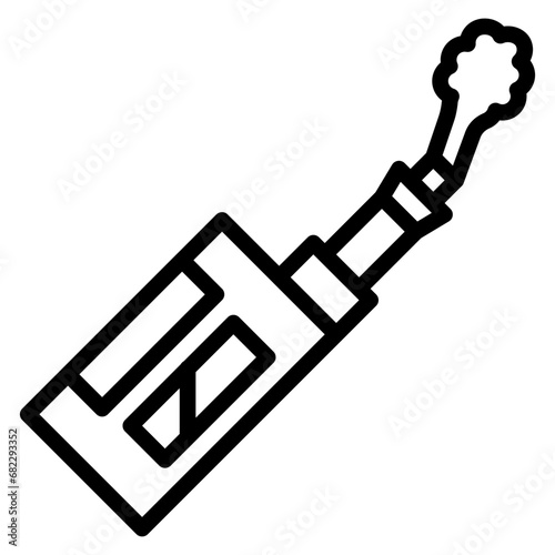 Vaping Addiction Line Icon