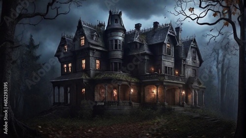 haunted house in the woods © Naila