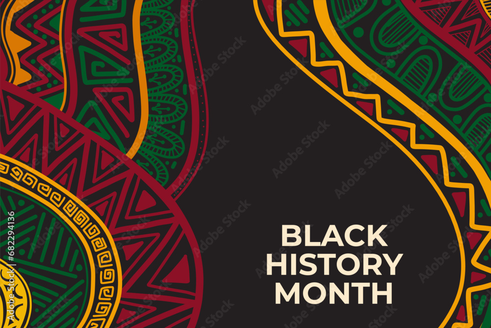 hand drawn black history month background Stock Vector | Adobe Stock
