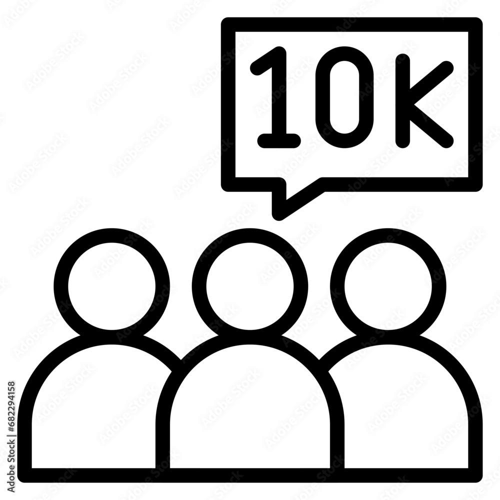 Followers Line Icon Followers Line Icon