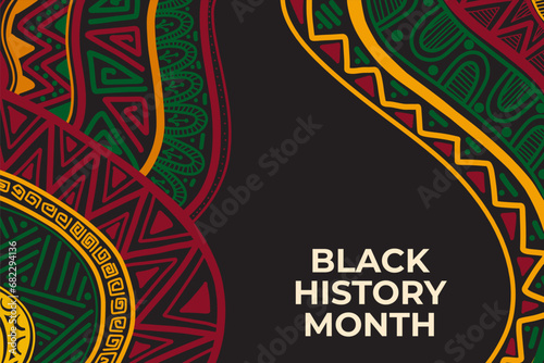 hand drawn black history month background photo
