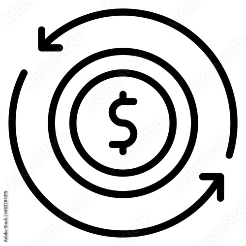 Cash Flow Line Icon