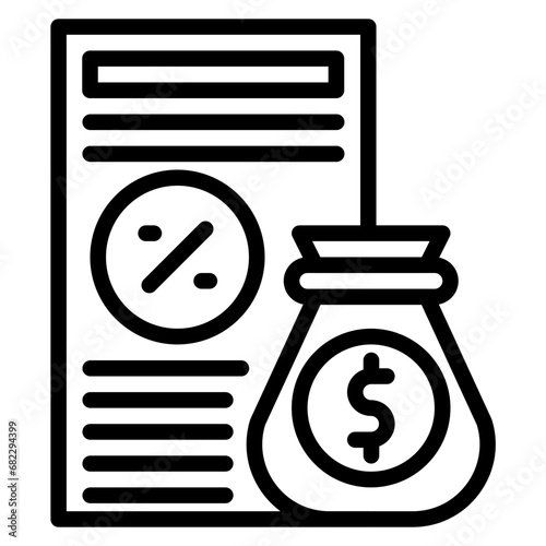 Debt Financing Line Icon