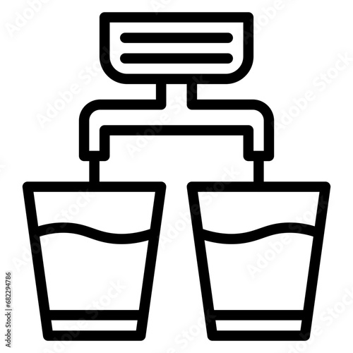 Double Shot Line Icon