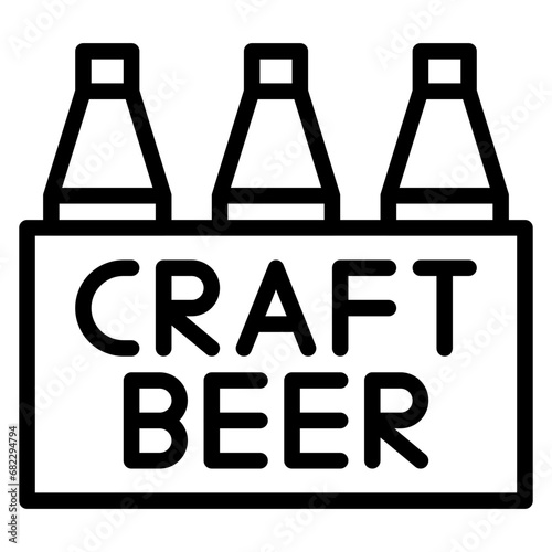 Craft Beer Line Icon