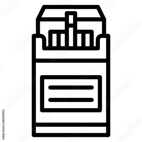 Packet of Cigarettes Line Icon