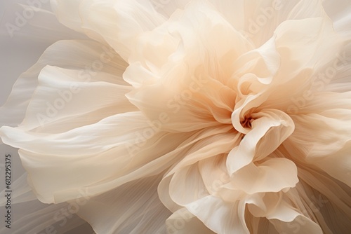  a close up of a large flower on a gray and white background with a blurry image of a large flower in the center of the center of the flower.