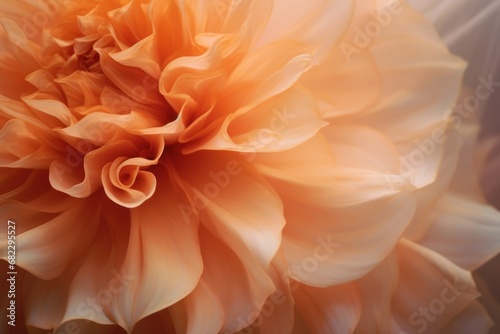  a close up of a large orange flower with a blurry background of the petals and the center of the flower in the center of the center of the flower. © Nadia