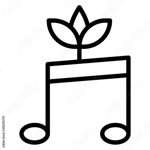 Nature Music Line Icon