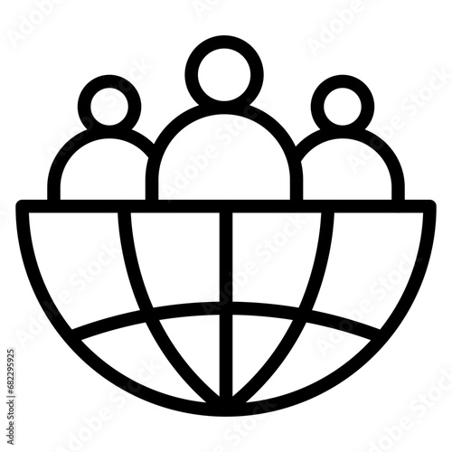 Human Geography Line Icon