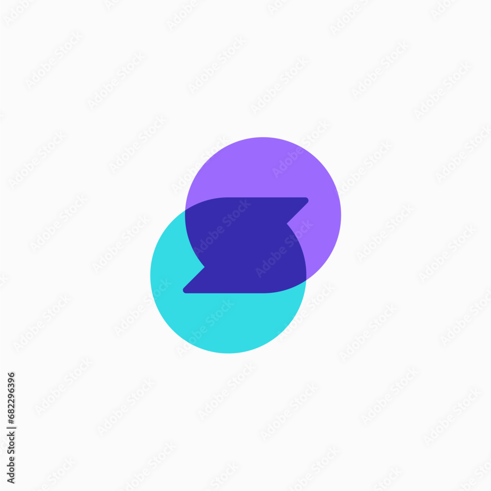 BUBBLE CHAT , INFINITY CHAT OR STORY LOGO MODERN BUBBLE CHAT , INFINITY CHAT OR STORY LOGO MODERN