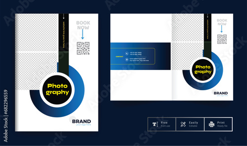 colorful photography brochure cover page design or annual report book cover business profile design template elegant modern fully editable text and vector design layout