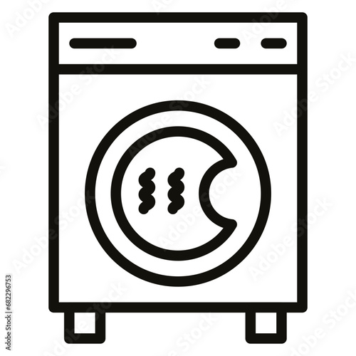 Tumble Dry Line Icon