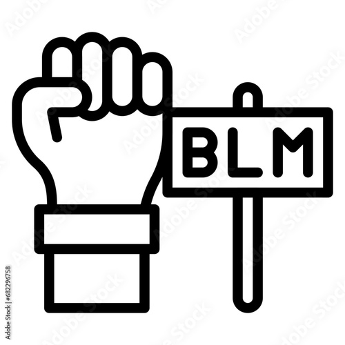 Blm Line Icon