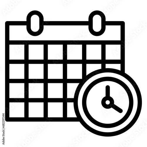 Deadline Line Icon
