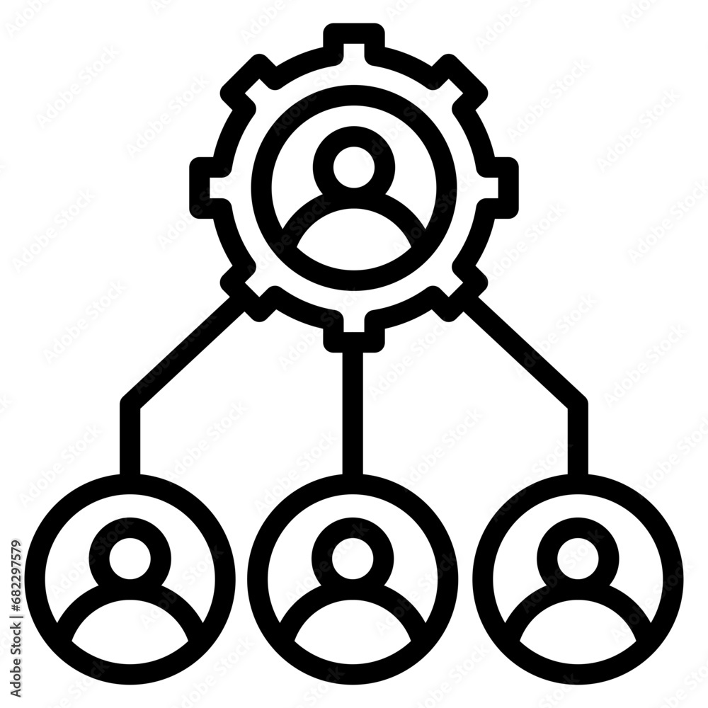 Resource Allocation Line Icon Resource Allocation Line Icon