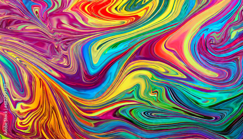 psychedelic multicolored abstract background with swirls fluids found liquify psychedelia illustration