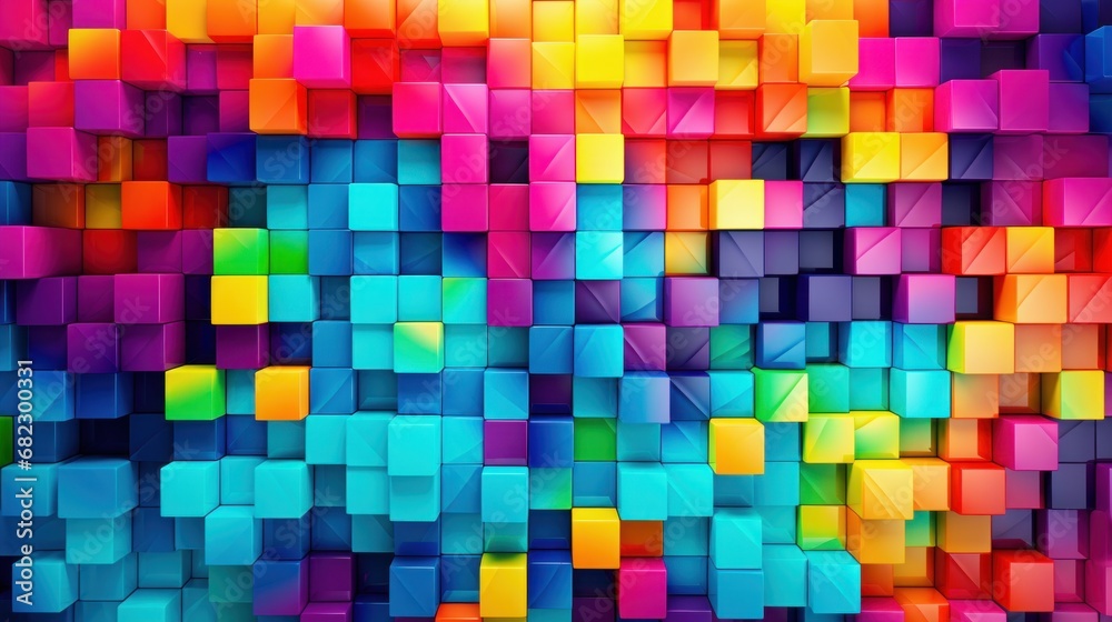 pixelated pattern of bright colors pixelated pattern of bright colors