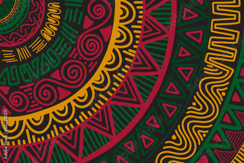 Seamless hand drawn abstract pattern ethnic background African style, great for textiles banners wallpaper wrapping.