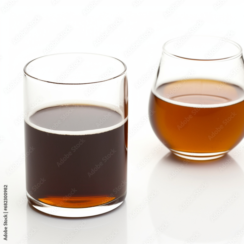 roduct photo of brown syrup bottle, on white background created with Generative Ai roduct photo of brown syrup bottle, on white background created with Generative Ai