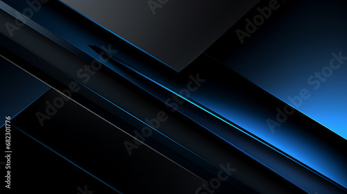 Modern Black Blue Abstract Minimalism: Stylish Background Design