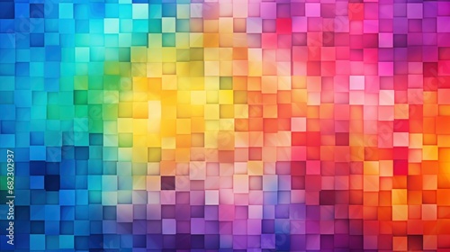 pixelated pattern of bright colors