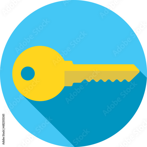 Key icon vector. Keys symbol flat design. 