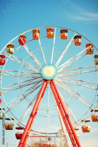 A towering Ferris wheel serves as the focal point of this carnival-themed