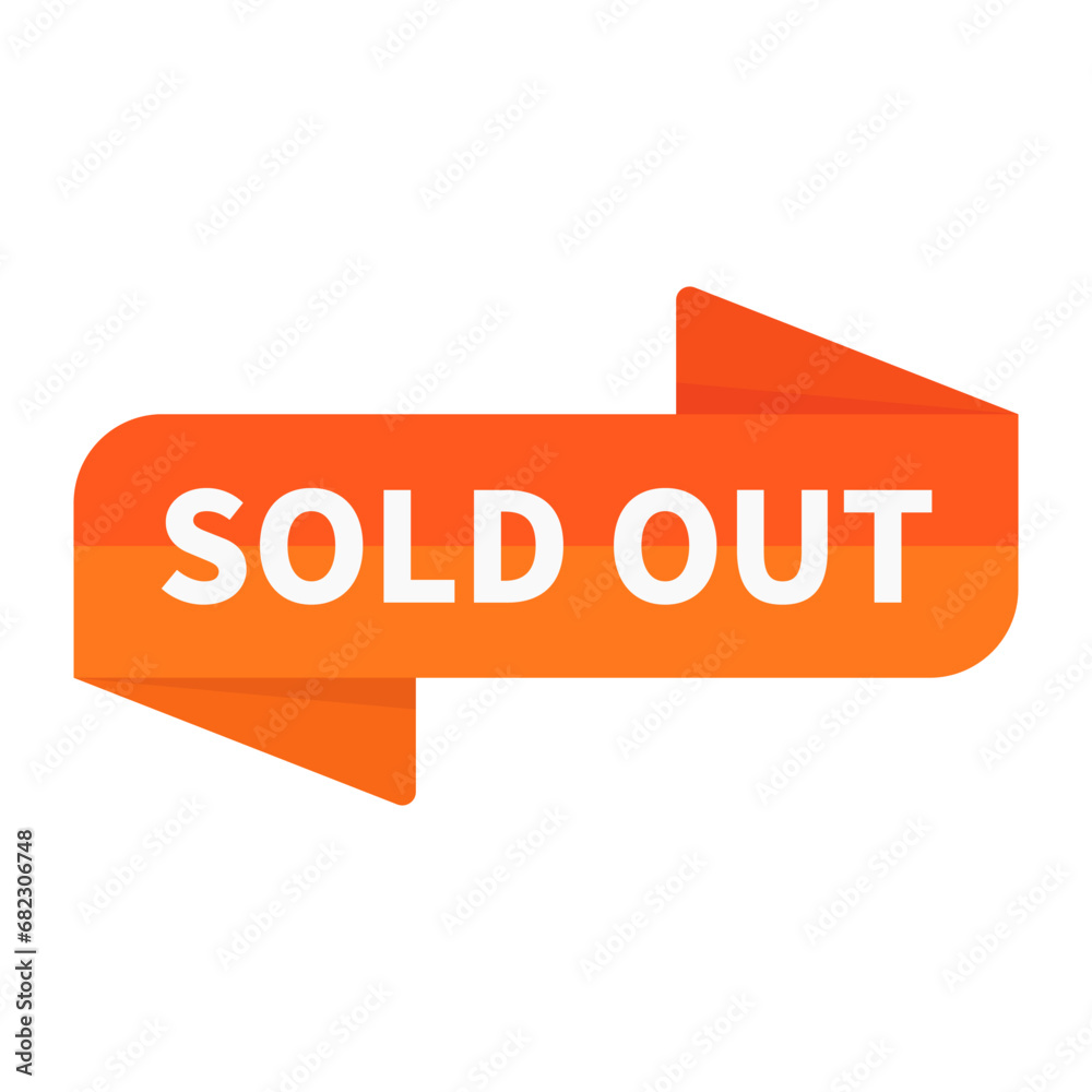 Sold Out In Orange Rectangle Ribbon Shape For Information Product Promotion Business Marketing
Sold Out In Orange Rectangle Ribbon Shape For Information Product Promotion Business Marketing