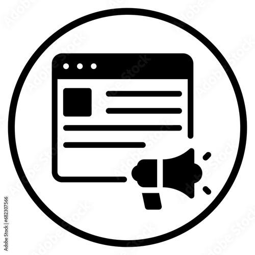 advertising glyph icon