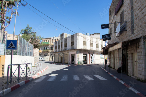 Ancient city of Hebron in Palestine. 21 April 2022. Muslim stage of Al-Halil city of Palestine territory. photo