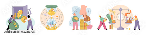 Public finance vector illustration. Balancing public finance and economic needs requires meticulous planning Successful public finance relies on skillful accounting and economic foresight Competent