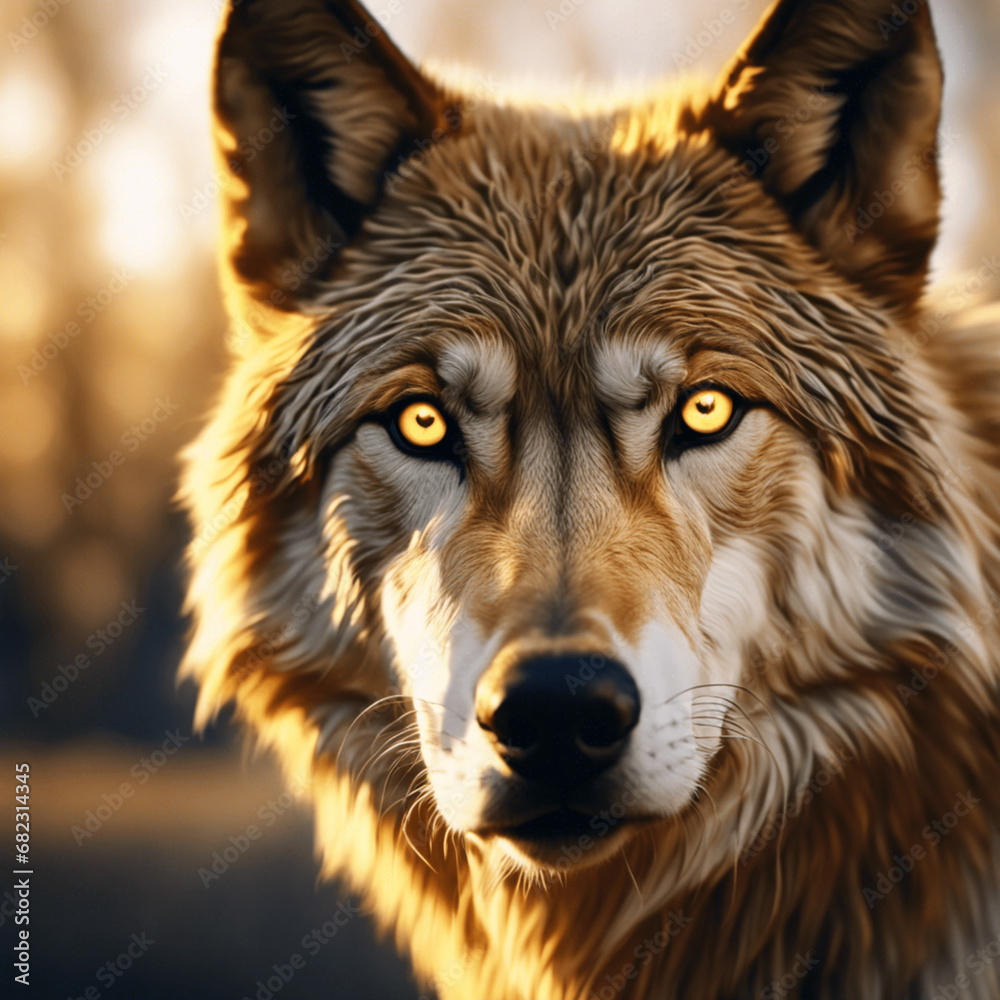 Naklejka premium Fantasy Wolves