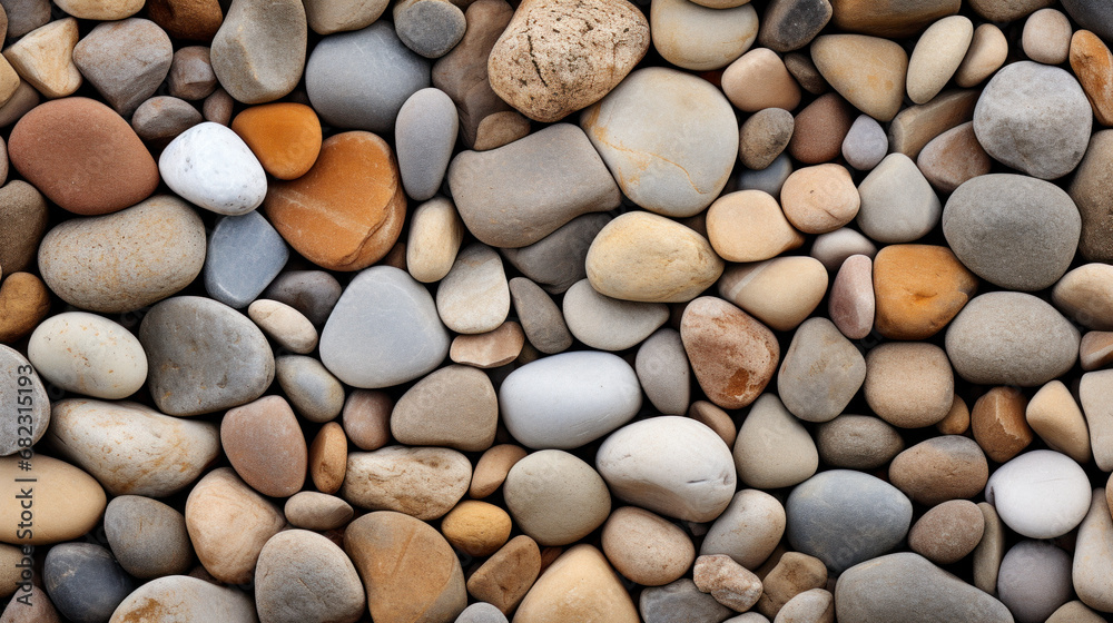 River rock pebbles, meticulously smoothed by nature's, Backdrop showcasing the inherent elegance, stone wall, Sea stones background River rock pebbles, meticulously smoothed by nature's, Backdrop showcasing the inherent elegance, stone wall, Sea stones background