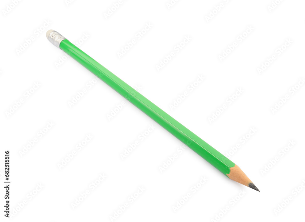 One sharp graphite pencil isolated on white One sharp graphite pencil isolated on white