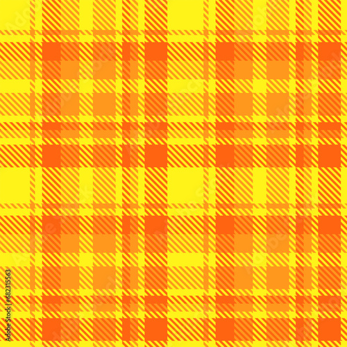Yellow Orange Tartan Plaid Pattern Seamless. Checkered fabric texture for flannel shirt, skirt, blanket
